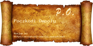 Poczkodi Ompoly névjegykártya